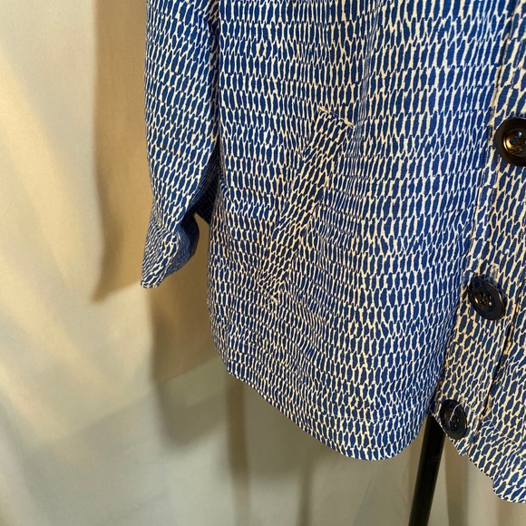 Christopher & Banks Crew Neck Long Sleeve Large Button Shirt Sz 14W-24W - Picture 5 of 7